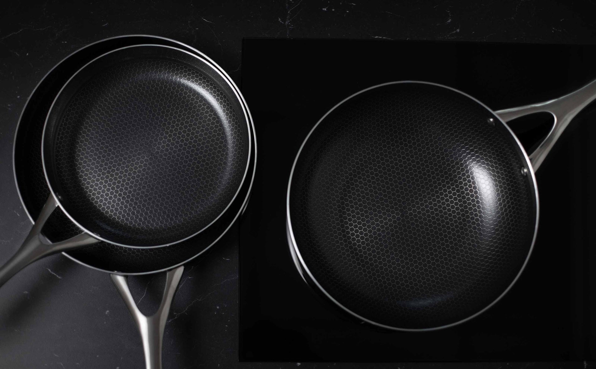 Stekepanner fra Ask med hexagon mønster