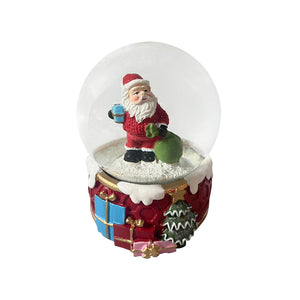 Christiania 1739 Julekolleksjon glasskule med Nissefar og julegaver, høyde 8,5 cm, perfekt julepynt