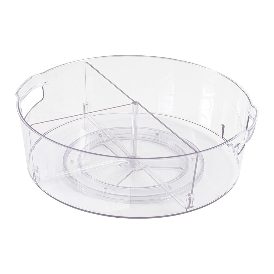 Christiania 1739 Pantry Snurrebrett m/Skillevegg 34,5 cm - Praktisk og plassbesparende roterbart snurrebrett for organisering av småvarer på kjøkken, bad eller i kjøleskap, laget av resirkulerbar PET-termoplast.