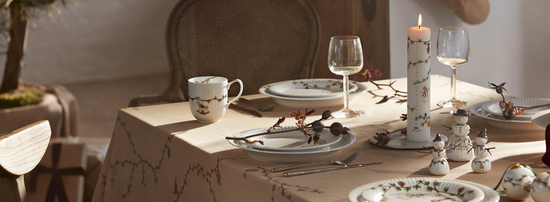 Juleoppdekking med Kähler Hammershøi Christmas