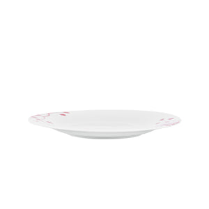 Porsgrund Porselænsfabrik Maxistrå Tallerken 22 cm Rosa, profilbilde av tallerkenen som viser den elegante formen.