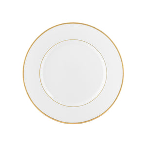 Porsgrund Porselænsfabrik Isabelle Gull Tallerken 22cm med delikat gullkant, elegant design i benporselen.