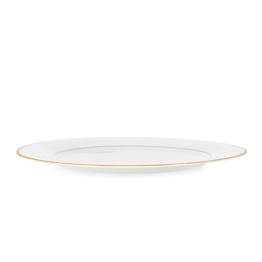 Porsgrund Porselænsfabrik Isabelle Gull Tallerken 28 cm - elegant middagstallerken med delikat gullkant, laget av høykvalitets benporselen.