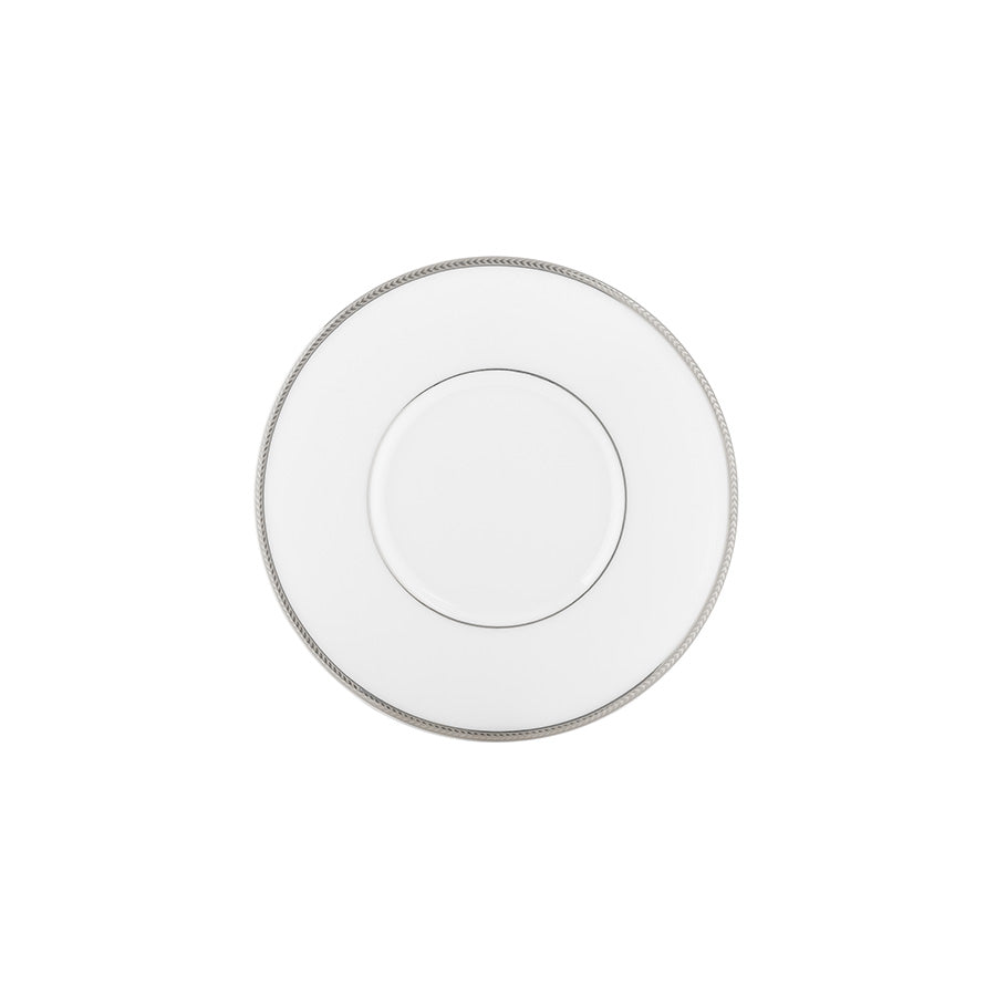 Porsgrund Porselænsfabrik Isabelle Platinum skål, elegant form med platinakant, ideell for kombinasjon med kaffekoppen.