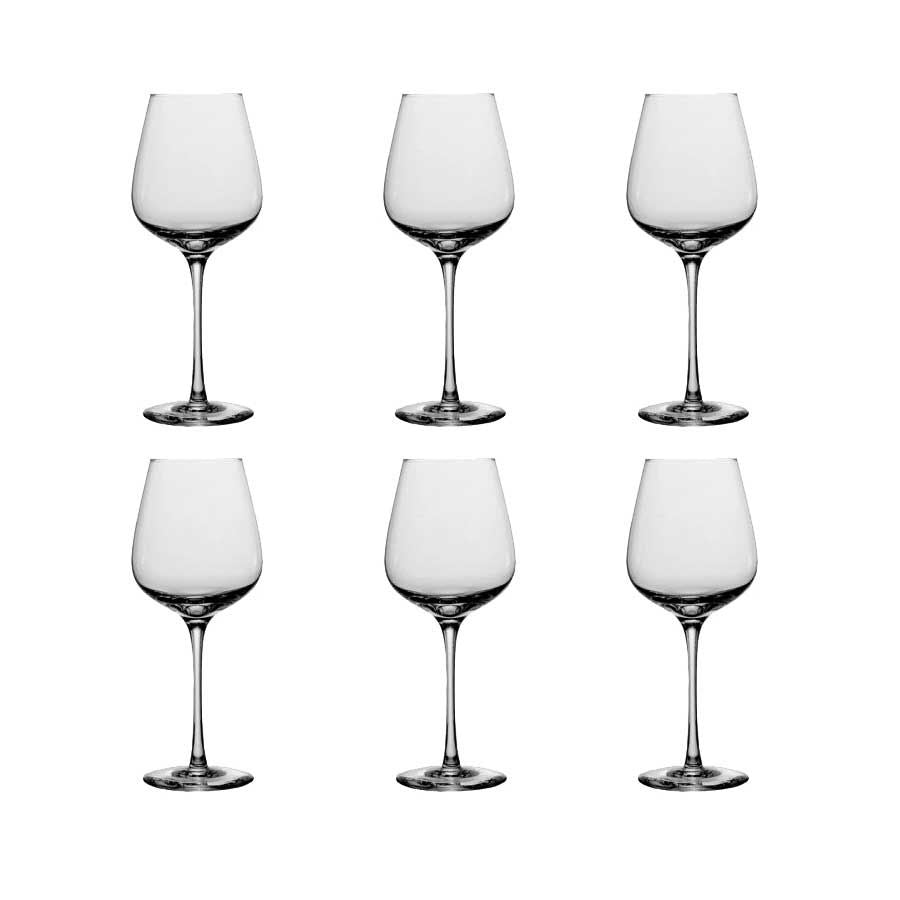 Hadeland Glassverk Odyssé Allroundglass 56cl 6pk, gruppe av seks elegante vinglass i klart glass, perfekt for alle typer viner.