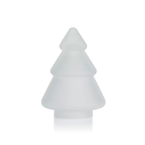 Frostet hvitt juletre i glass fra Hadeland Glassverk, perfekt som julepynt eller dekorasjon.