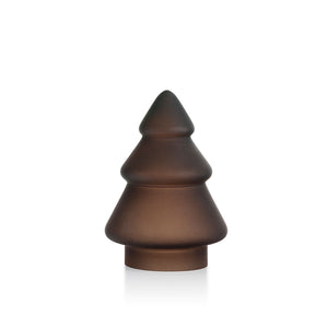 Hadeland Glassverk Gran Juletre Frostet Glass Kakao. Enkelt juletre i frostet kakao-farget glass, perfekt som dekorasjon i juletemaer.