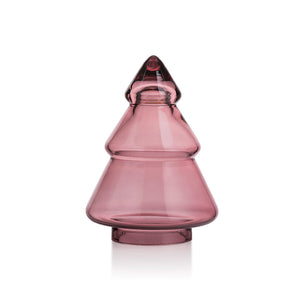 Hadeland Glassverk rosa juletre i glass, 11,5 cm høy, delikat design som gir en moderne og harmonisk julestemning.