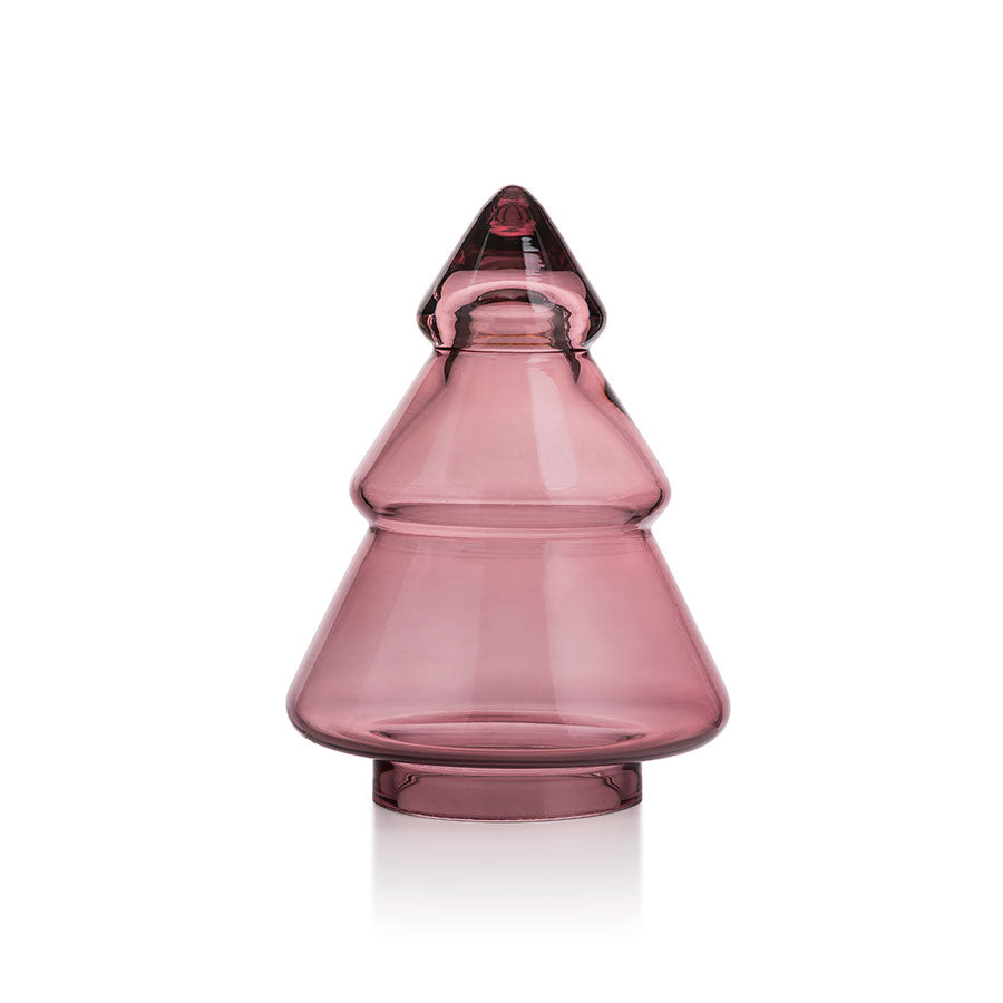 Hadeland Glassverk rosa juletre i glass, 11,5 cm høy, delikat design som gir en moderne og harmonisk julestemning.