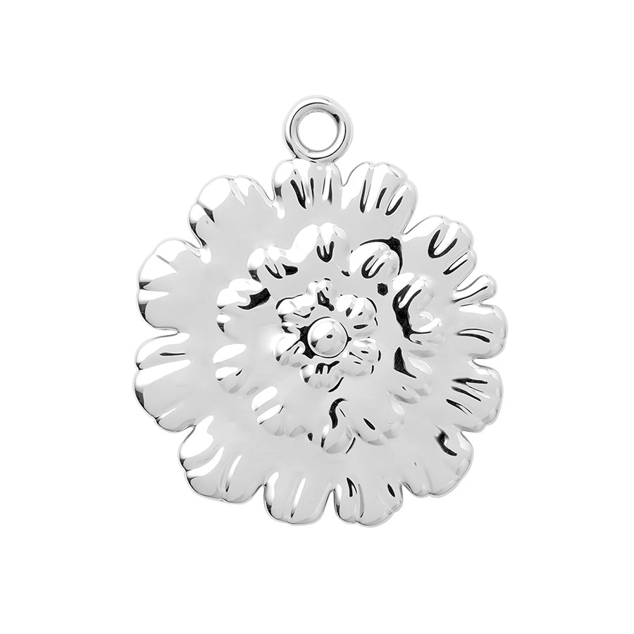 Nærbilde av Karen Bliken Kuleblomst 6,5cm i forsølvet metall, for elegant dekorasjon fra ROSENDAHL.