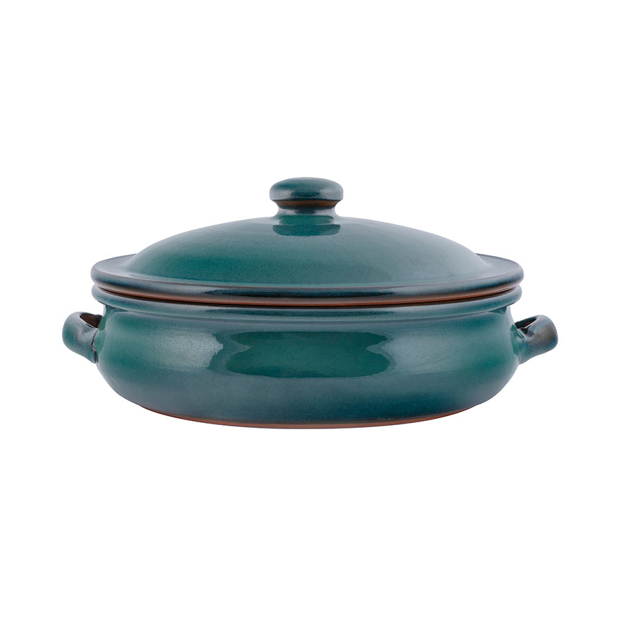 Terapottform med lokk i fargen Verde fra Porsgrunds Porselænsfabrik, Terra Form med Lokk, ideell for servering av varme retter.