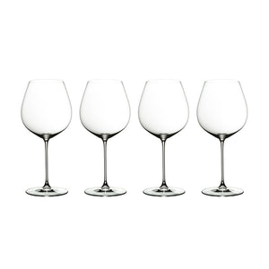 Riedel Vinglass Veritas Pinot Noir 4pk, elegante vinglass designet for å fremheve aromaene i rødvin.