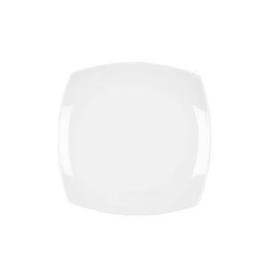 Porsgrunds Porselænsfabrik Sense Firkantet Tallerken 27cm sett ovenfra, viser den stilrene designen av hvit porselen.