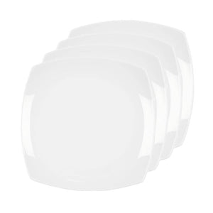 Porsgrunds Porselænsfabrik Sense Firkantet Tallerken 27cm i sett med 4 stk, hvite tallerkener i elegant design.