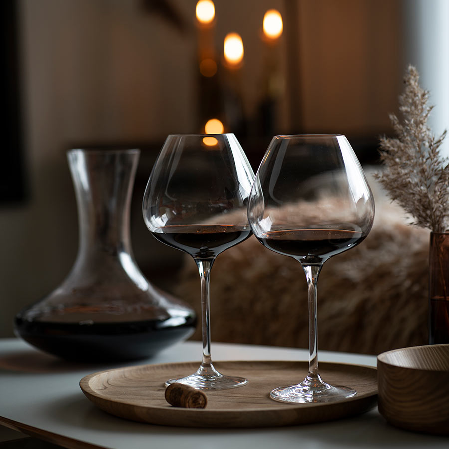Rødvinsglass opptil 50%