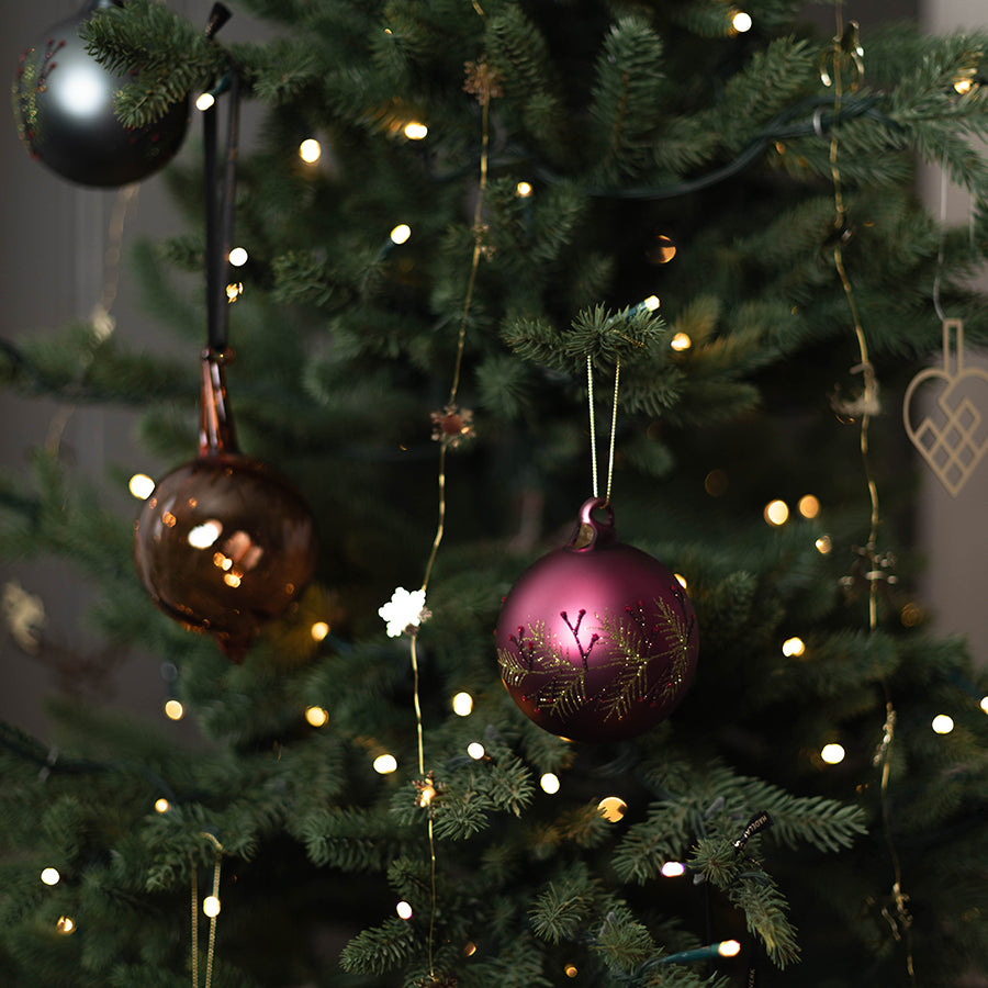 Julekuler Glass Burgunder Mix 3pk