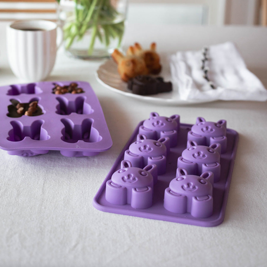 Easter Collection Bakeform Hare Silikon 26x14cm Lilla