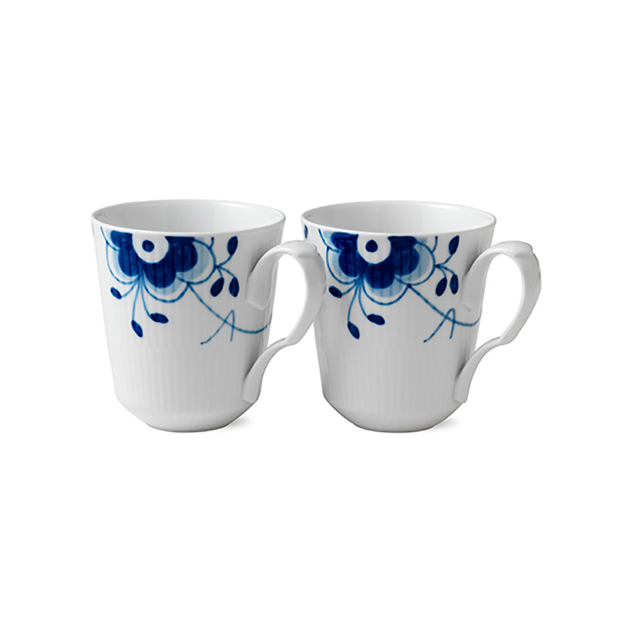 Royal Copenhagen Blå Mega Riflet Krus 2pk 37cl