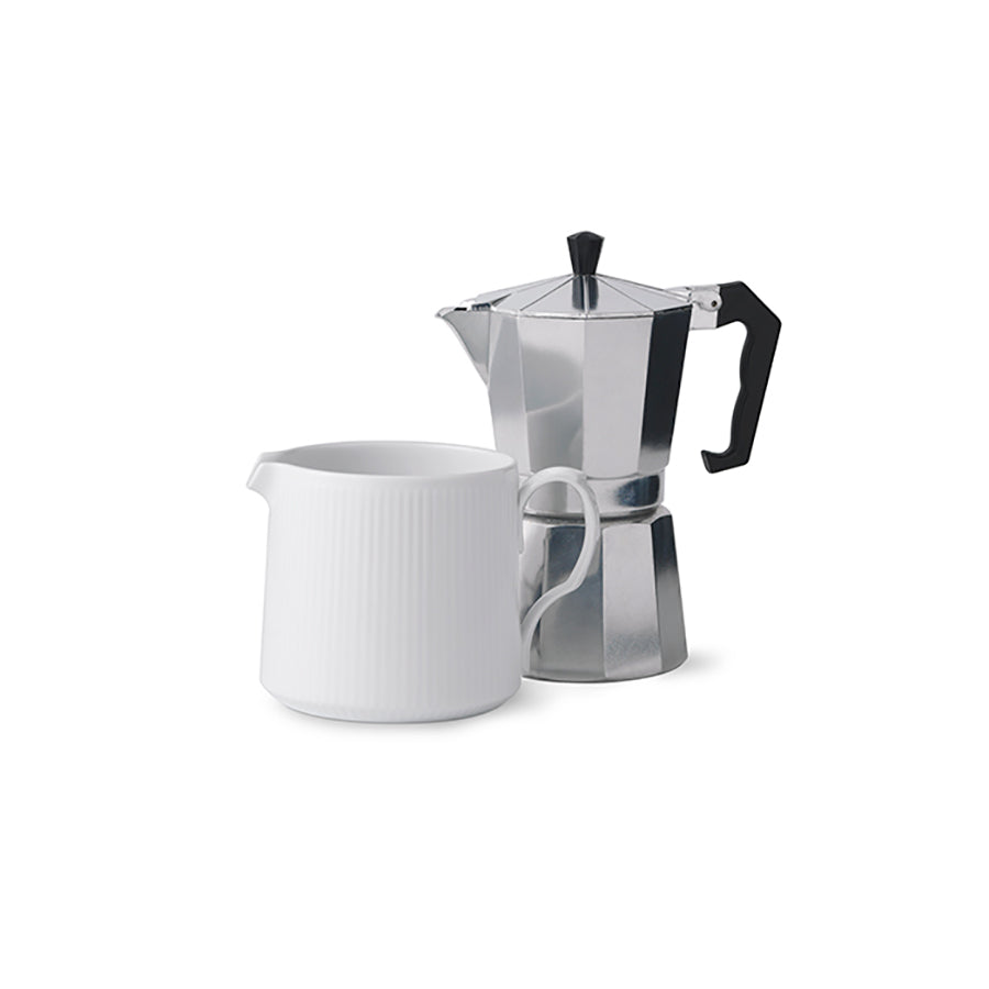 HVIT RIFLET MUGGE 70 CL