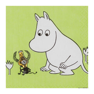 MOOMIN ARABIA Moomin Arabia Mummi Servietter 33x33cm Mummitrollet – Mummi motiv med Mummitrollet og blomster og klassisk Mummi ”Mummi ”-borddekking