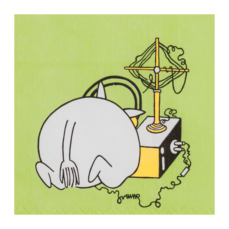 MOOMIN ARABIA Moomin Arabia Mummi Servietter 33x33cm Mummitrollet – Mummi ”Mummi ”-illustrasjon med Mummitrollet ved bordet og servering, perfekt serviett til borddekkingen