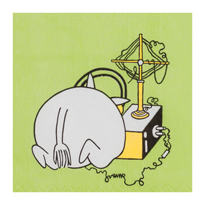 MOOMIN ARABIA Moomin Arabia Mummi Servietter 33x33cm Mummitrollet – Mummi ”Mummi ”-illustrasjon med Mummitrollet ved bordet og servering, perfekt serviett til borddekkingen