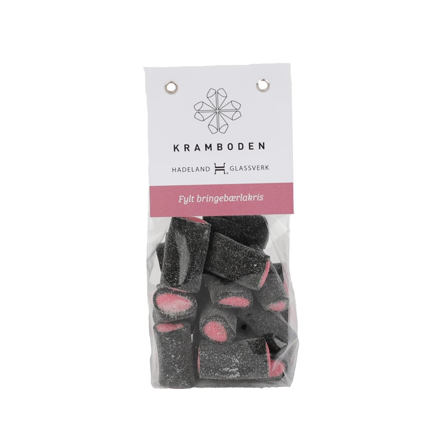 Kramboden Fylt Bringebærlakris 180g