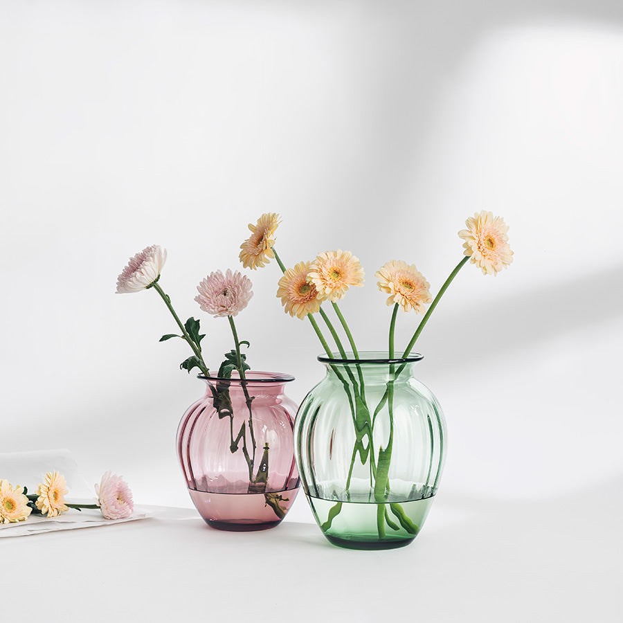 Hadeland Glassverk Emily Vase 23cm Rosa Optikk