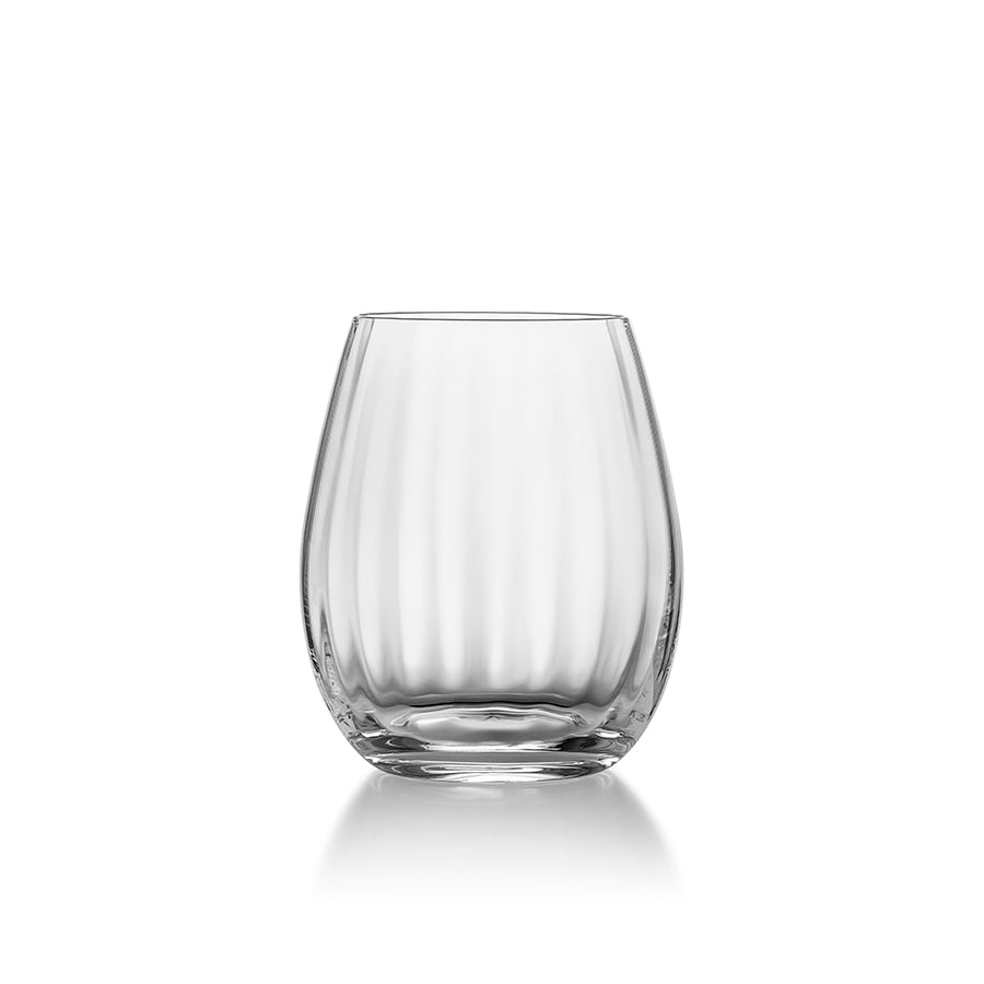 Hadeland Glassverk Prestige vannglass med elegant optisk mønster, munnblåst glass, perfekt for kald drikke.