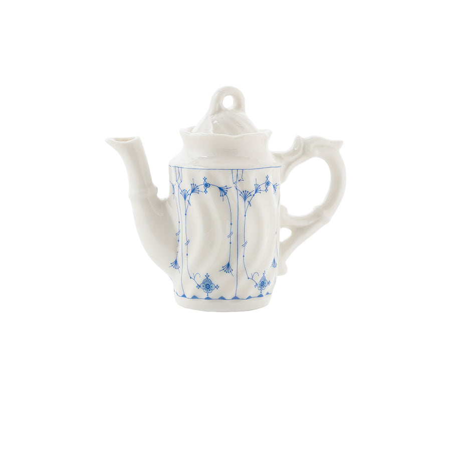 Mini kaffekanne fra Porsgrunds Porselænsfabrik med Stråmønster design, laget av ekte porselen.
