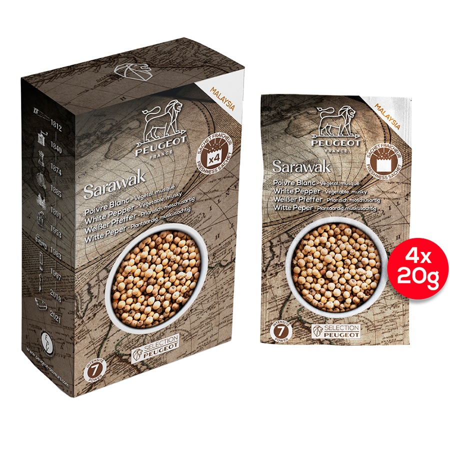 PEUGEOT SARAWAK HVIT PEPPER 80G