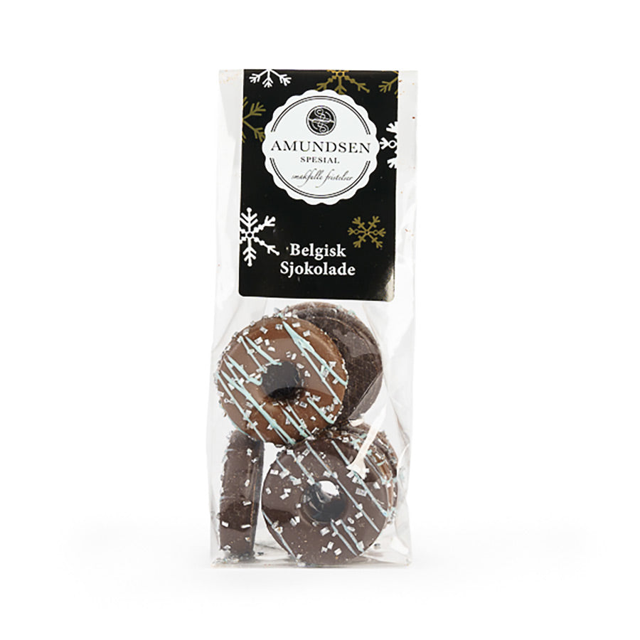 Julesjokolade Julekrans med Karamell Belgisk Sjokolade