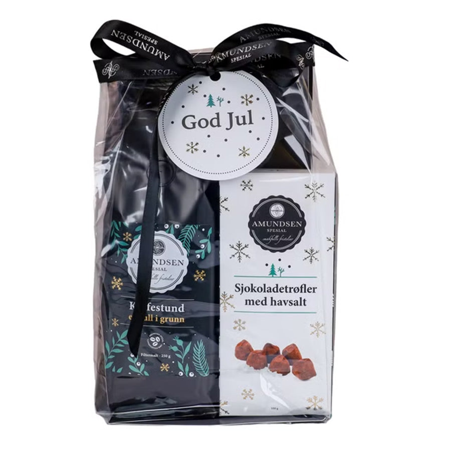 Amundsen Gavepose Kaffestund og Sjokoladetrøfler Havsalt