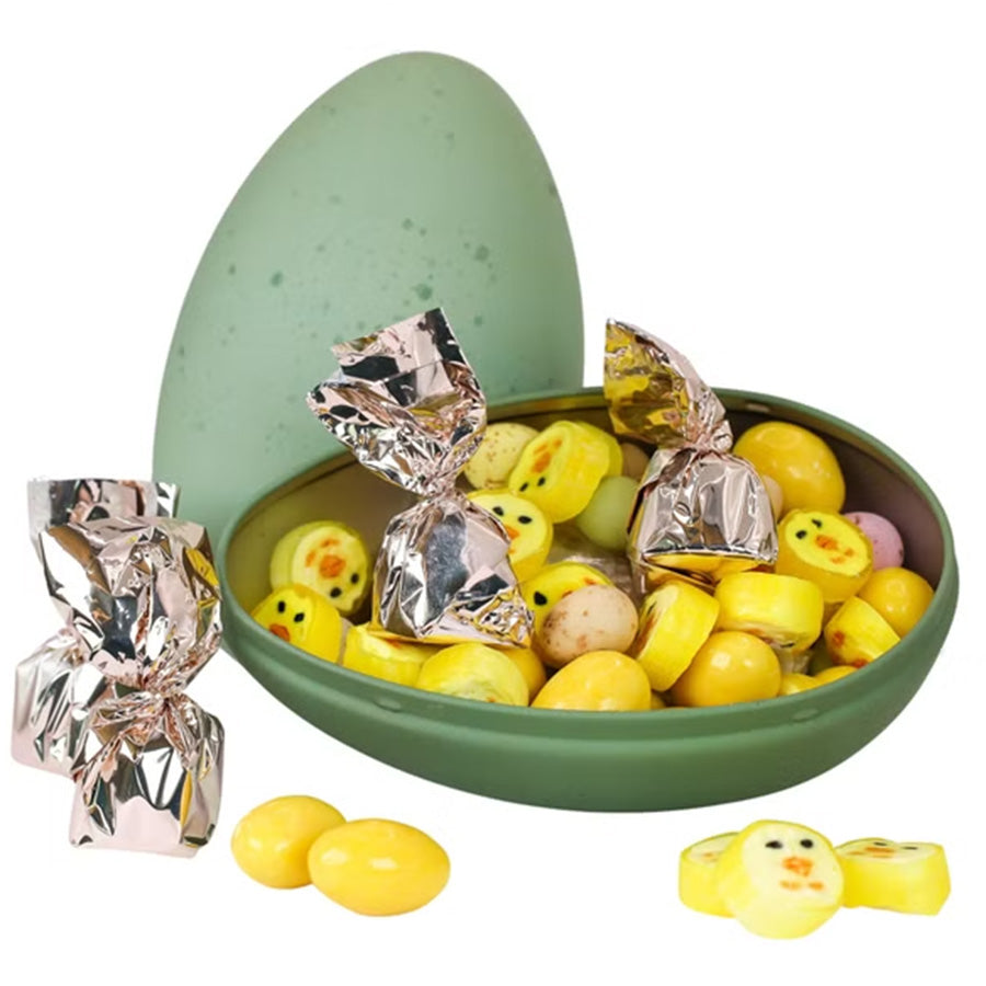 Amundsen Påskeegg m/Påskegodt Grønt, fylt med fargerikt påskegodt og sjokolade, mye glede og smak i hvert egg, perfekt til påske.