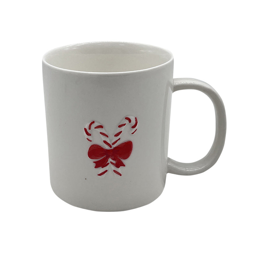 Christiania 1739 Julekolleksjon krus med rødt sukkertøymotiv, perfekt til jul med nostalgisk design.