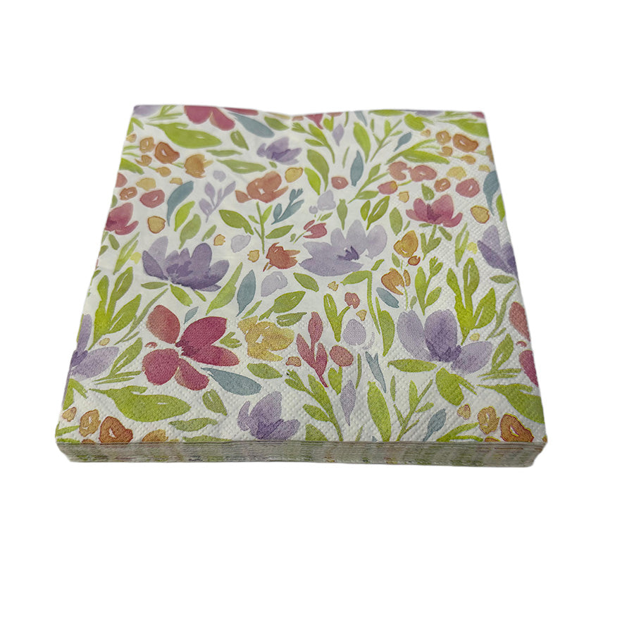 Christiania Glasmagasin Collection Servietter 33x33cm med blomstermotiv, ideelle for festlige anledninger og hverdagsbruk.