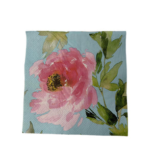 Christiania Glasmagasin Collection servietter 33x33 cm Blomsterprint Pion med romantisk blomsterdesign, perfekt til borddekkingen.