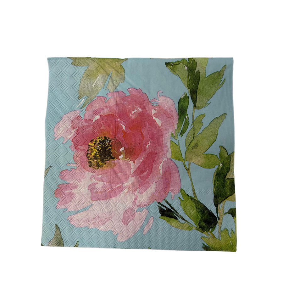 Christiania Glasmagasin Collection servietter 33x33 cm Blomsterprint Pion med romantisk blomsterdesign, perfekt til borddekkingen.