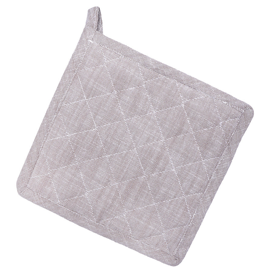 Christiania Glasmagasin gryteklut beige 20x20cm, praktisk og stilren kjøkkendetalj laget av 100% bomull, med vasket look, perfekt for håndtering av varme kjeler.