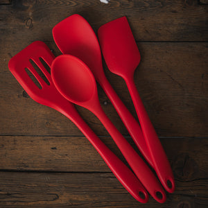 Christiania 1739 Plus Sleiv Silikon Rød - Ergonomisk håndtak for godt grep og perfekt til røring og servering.