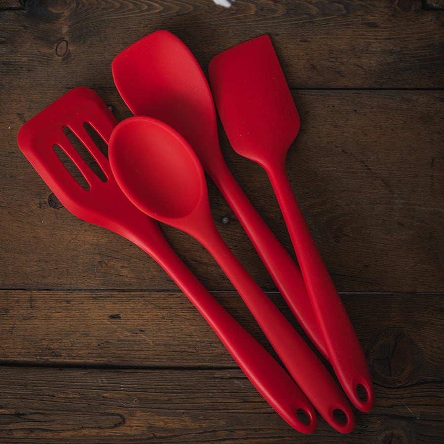 Christiania 1739 Plus Sleiv Silikon Rød - Ergonomisk håndtak for godt grep og perfekt til røring og servering.