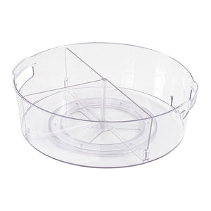 Christiania 1739 Pantry Snurrebrett m/Skillevegg 34,5 cm - Praktisk og plassbesparende roterbart snurrebrett for organisering av småvarer på kjøkken, bad eller i kjøleskap, laget av resirkulerbar PET-termoplast.