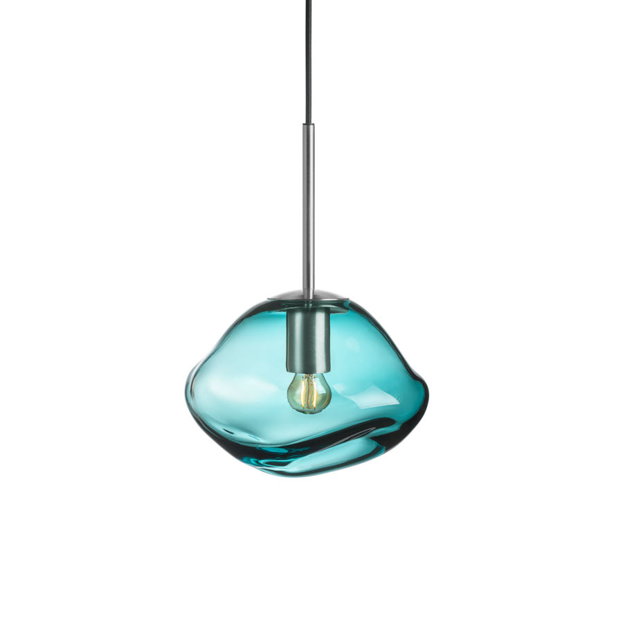 Hadeland Glassverk Crystal Stone Pendellampe Blågrønn