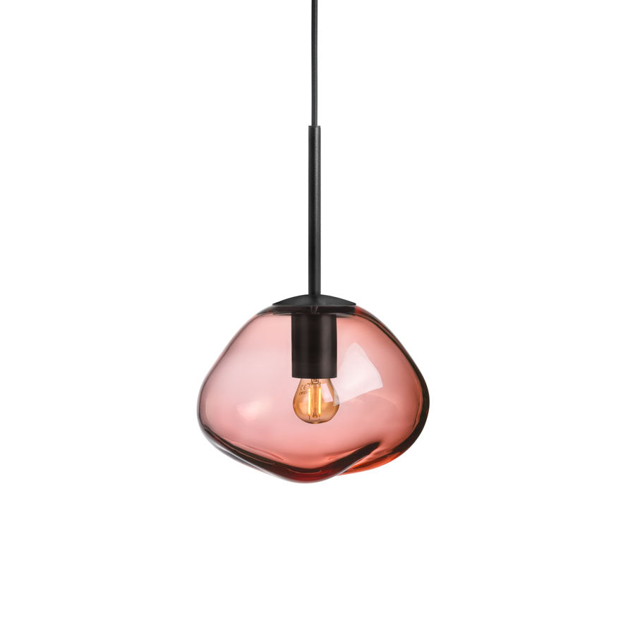 Hadeland Glassverk Crystal Stone Pendellampe Morgenrød