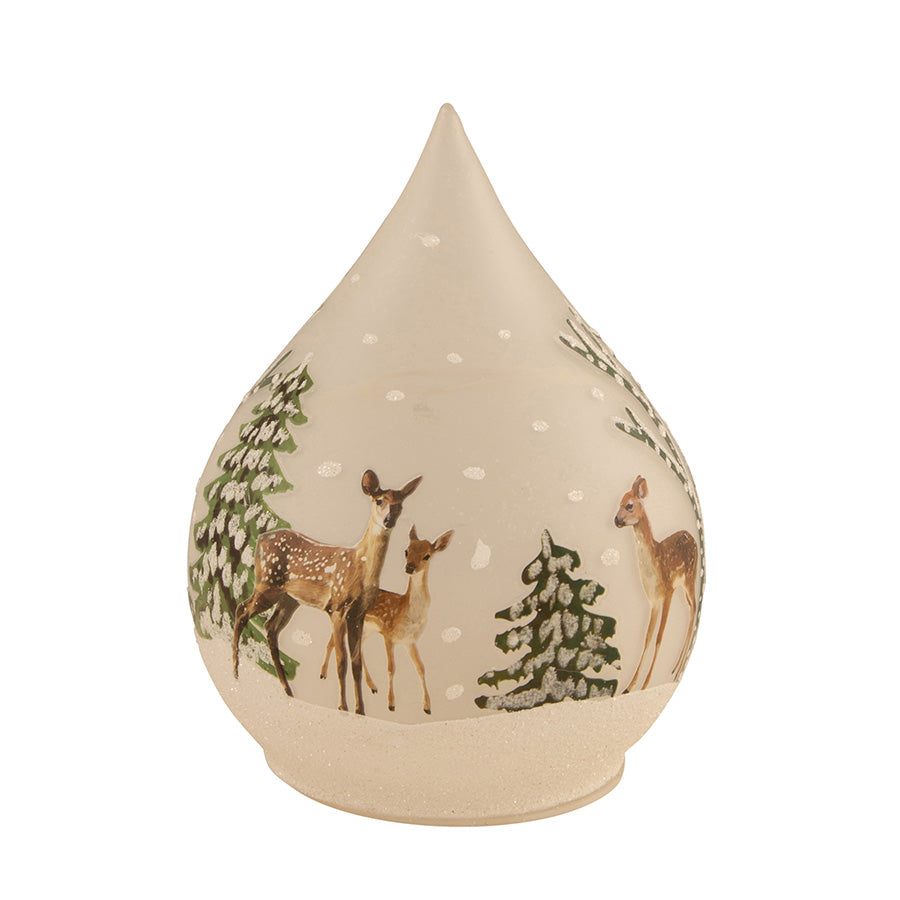 Børscompagniet Dråpe Glass Dådyr LED 10x13,5cm