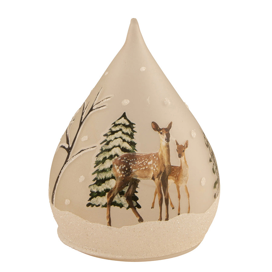 Børscompagniet Dråpe Glass Dådyr LED 12x15,5cm