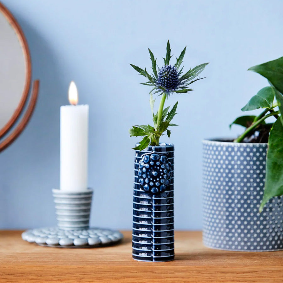 PIPANELLA CANDLESTICK BUBBLE LINES BLUE/GREY