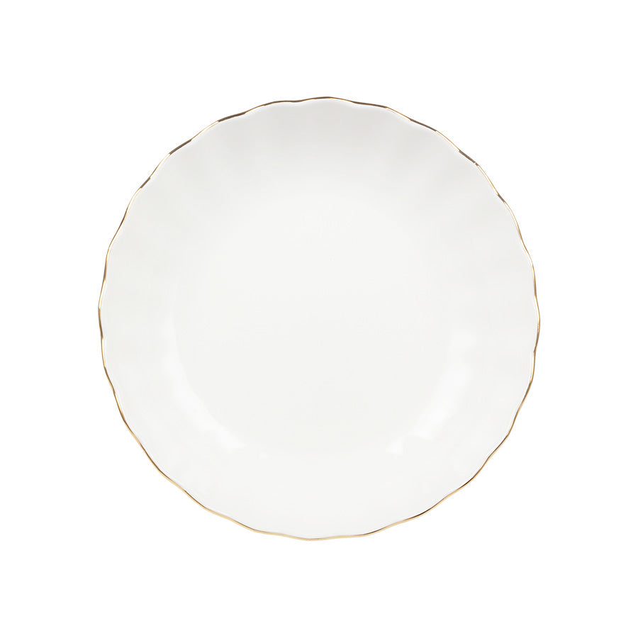 Nova Lilly Dyp Tallerken 20cm Hvit m/Gullkant