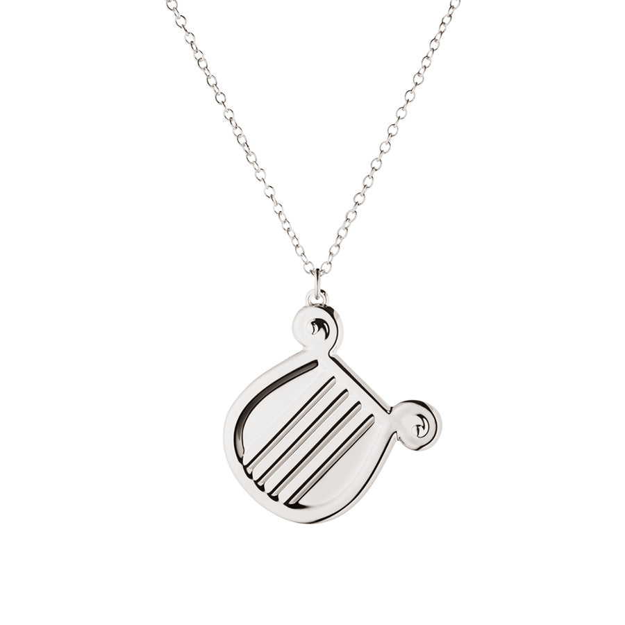 Georg Jensen juleornament 2026 formet som en harpe i palladiumbelagt sinklegering