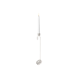 Georg Jensen lysestake til juletreet 2026 med trommeanheng i palladiumbelagt sinklegering
